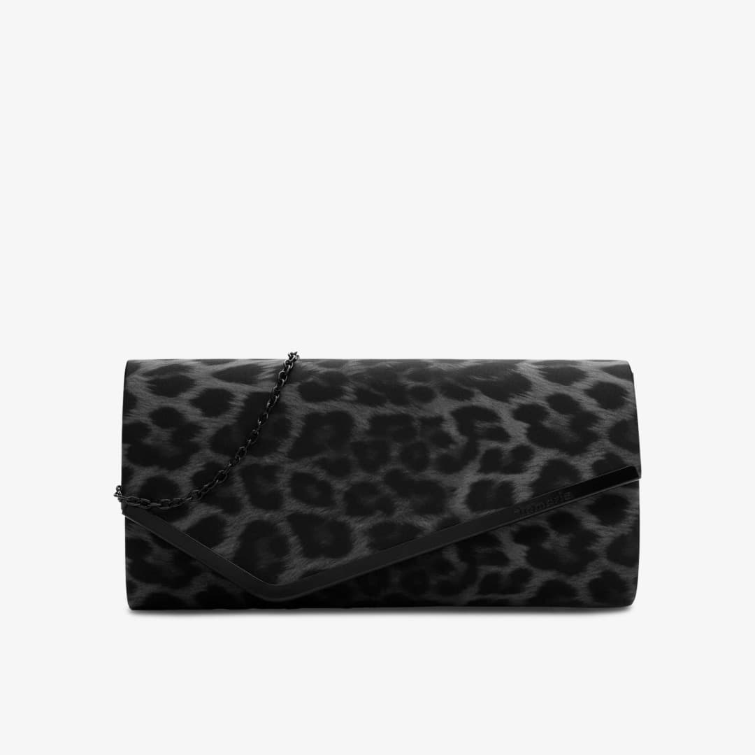 Tamaris Abendtasche für Damen in grauem Leo-Muster