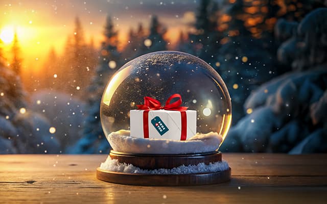 Schneekugel mit Geschenk von Shoe4You