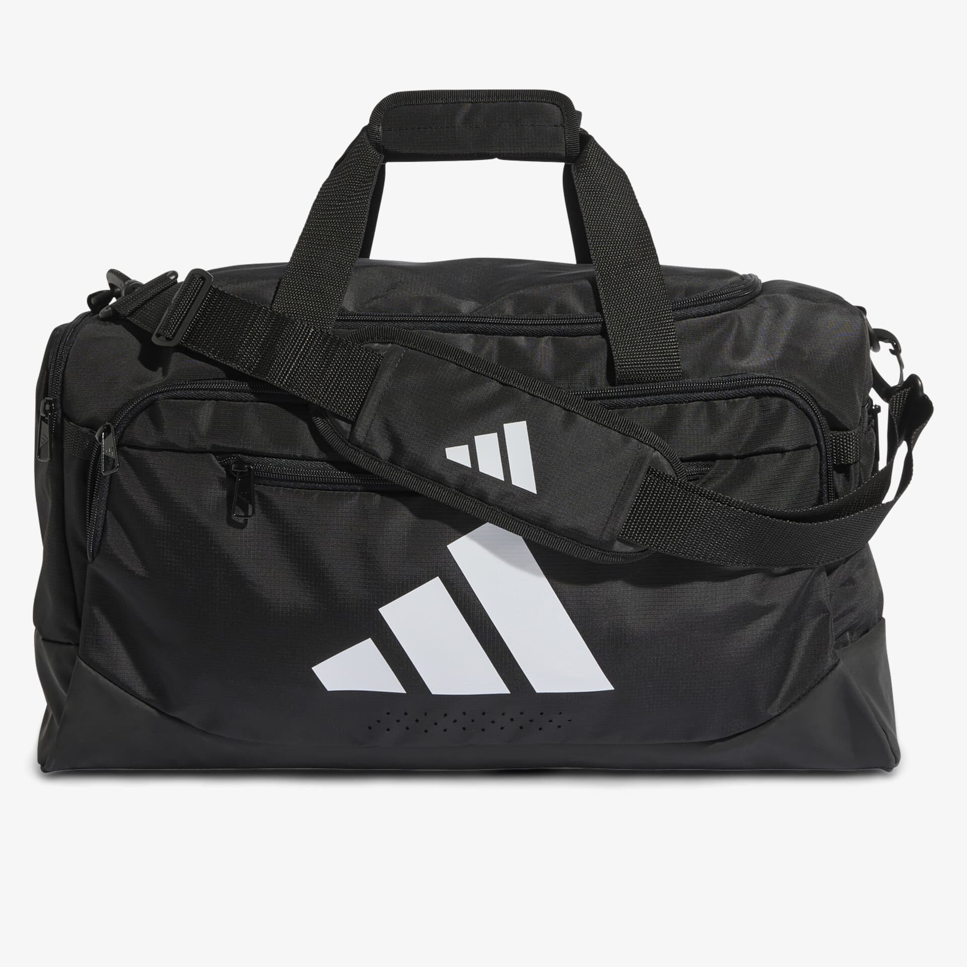 Schwarze Alltagstasche mit großem Stauraum und verstellbarem Schulterriemen