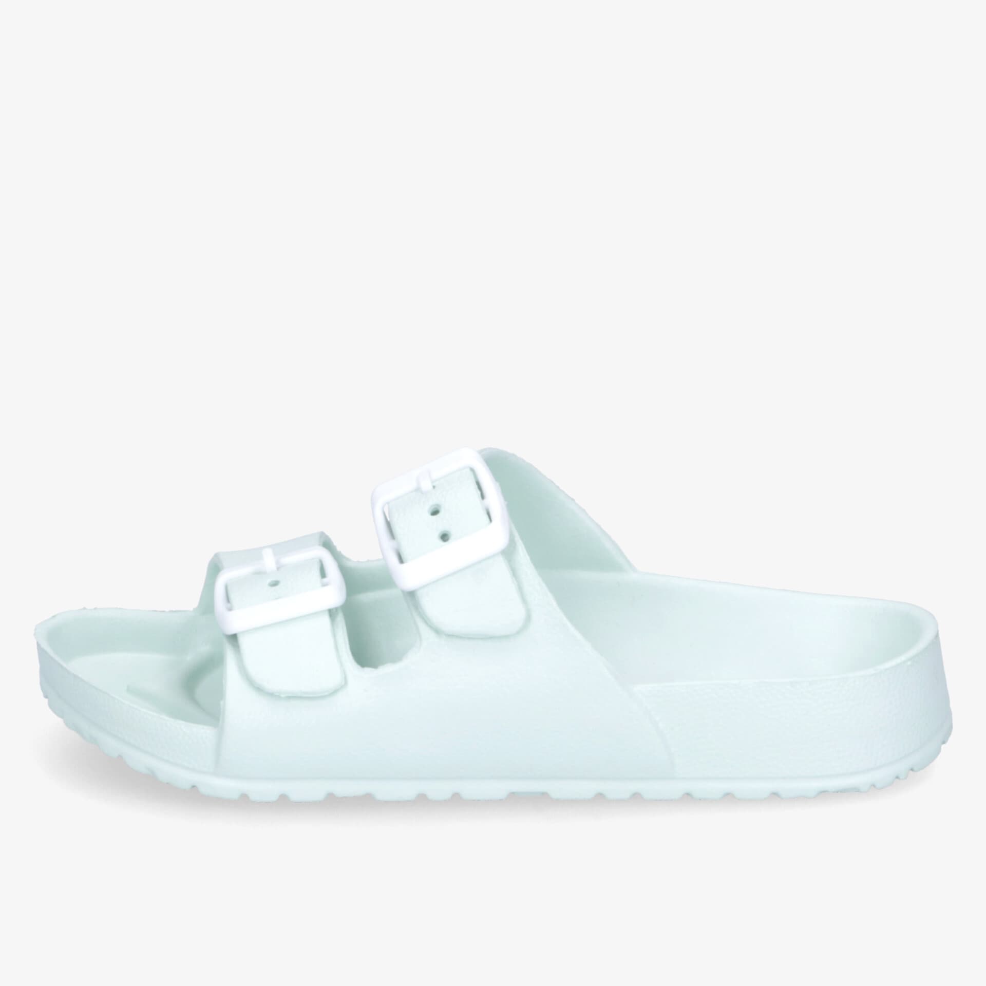 Leichte Sandale in Mintgrün mit verstellbaren Riemen und rutschfester Sohle für maximalen Komfort.