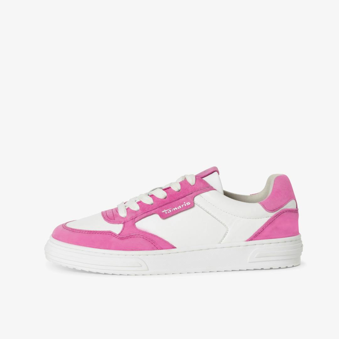 Tamaris Damen Sneaker weiß-pink