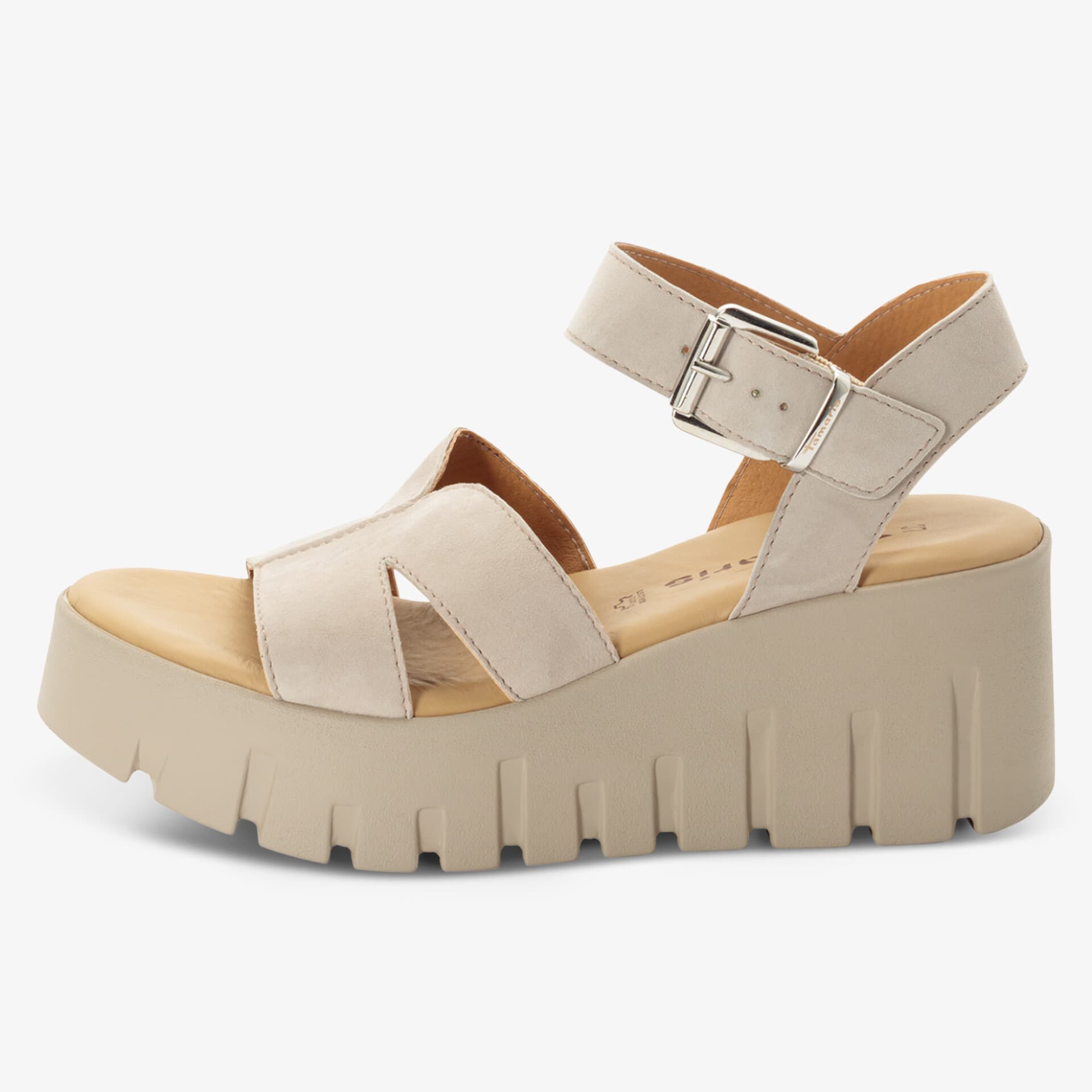 Bequeme Sandale mit dicker Plateau-Sohle und verstellbarem Schnallenverschluss für sicheren Halt und stylisches Auftreten